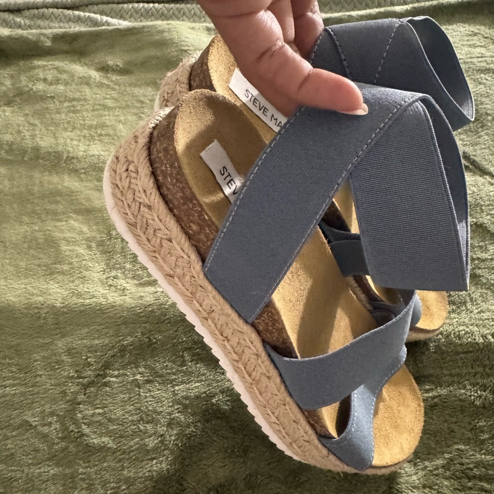 Steve Madden Denim Blue Espadrille Sandals
